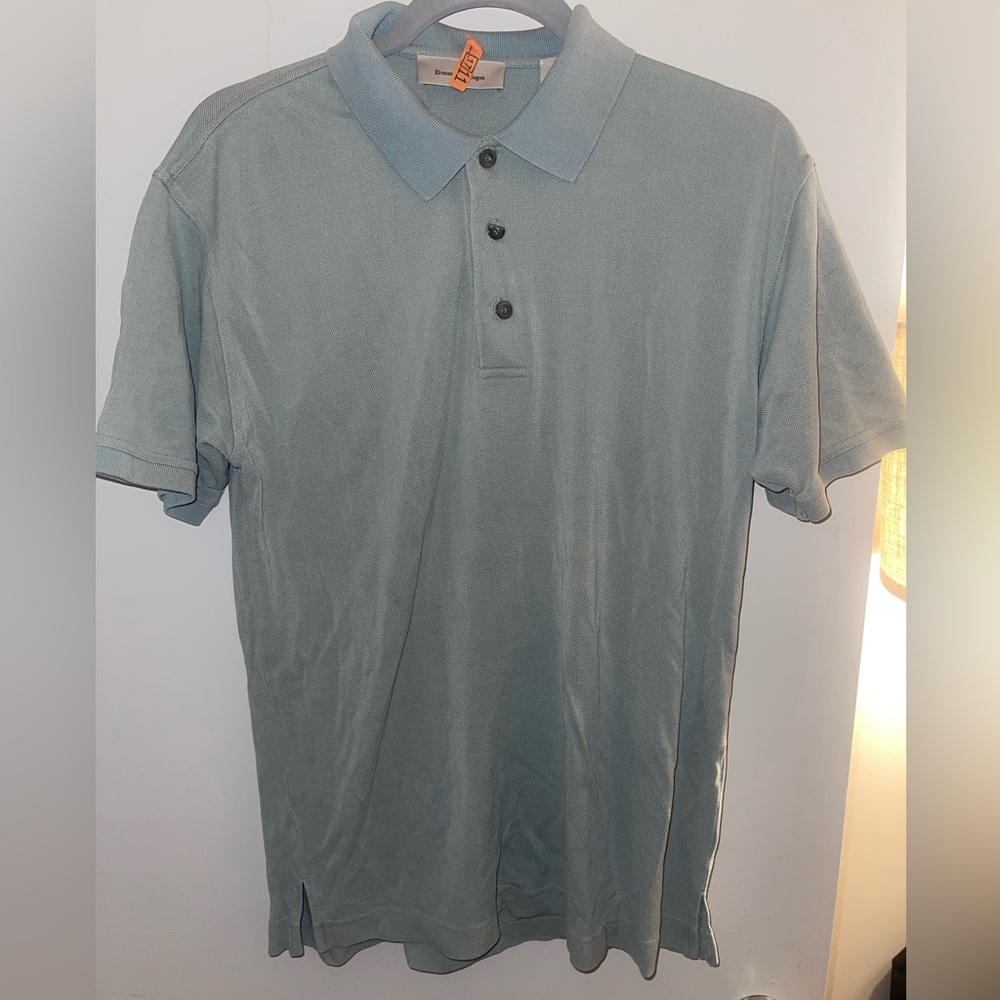 Ermenegildo Zegna Blue Polo Shirt - Size Medium